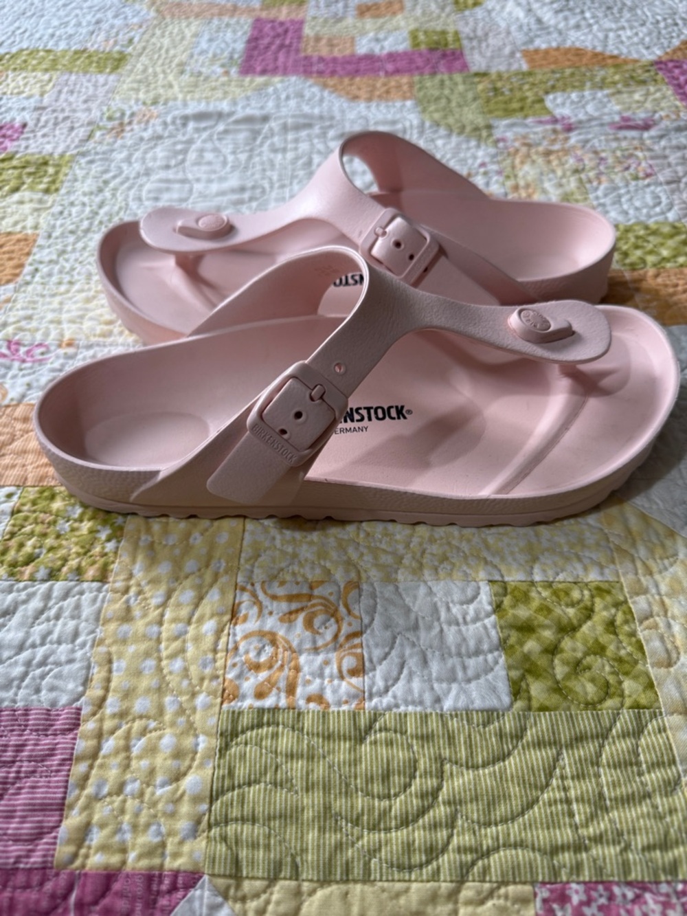 Birkenstock Pink EVA Thong Sandals with Buckle - Picture 5 of 5